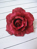 Головка розы бордовая, D 13 см.