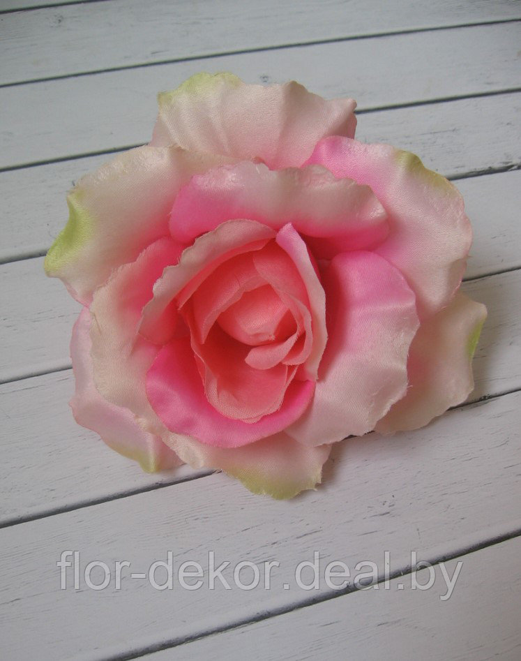 Головка розы розовая с оттенками, D 13 см. - фото 1 - id-p81993254