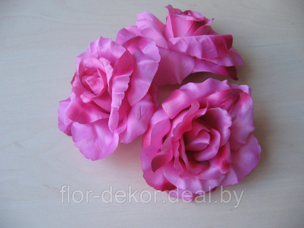 Головка розы светло-малиновая , D 11 см.