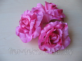Головка розы светло-малиновая , D 11 см.