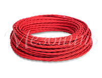 Витой ретро провод 2*1,5 Красный, Interior Electric
