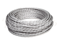 Витой ретро провод 2*1,5 Титановый шелк, Interior Electric