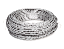 Витой ретро провод 2*2,5 Титановый шелк, Interior Electric