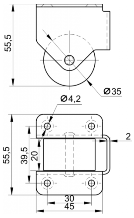 Колесная опора 006 - фото 2 - id-p70067916