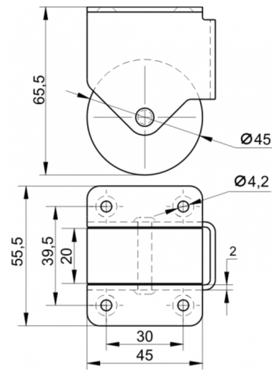 Колесная опора 008 - фото 2 - id-p70067922