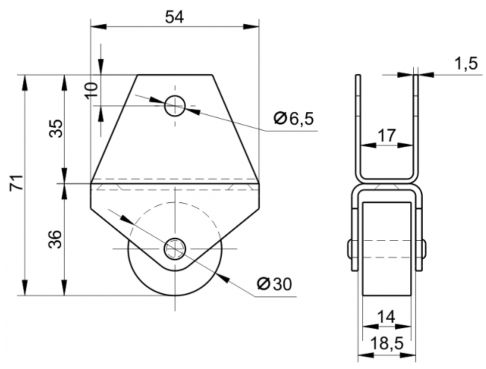 Колесная опора 017 - фото 2 - id-p70067934