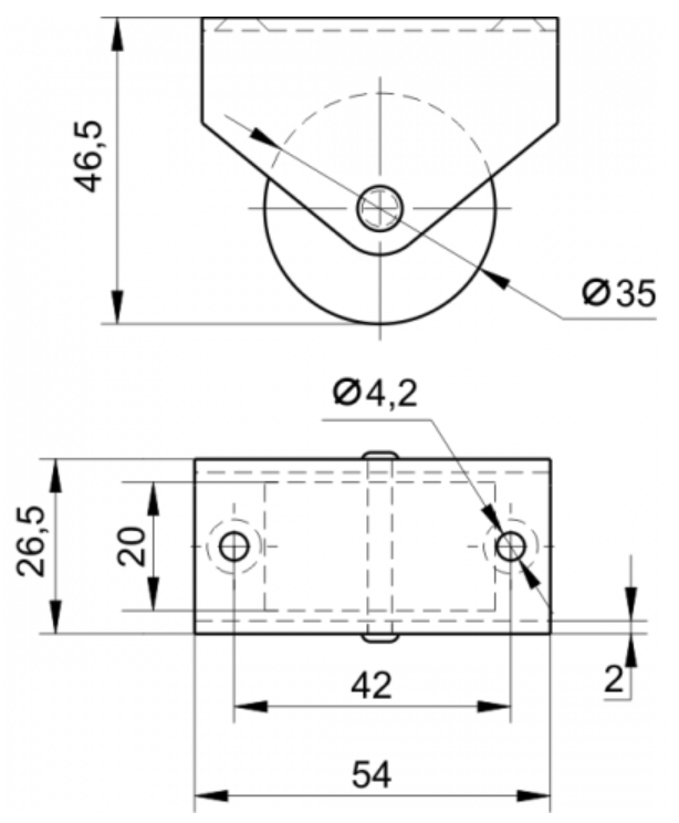 Колесная опора 001 - фото 2 - id-p69710960