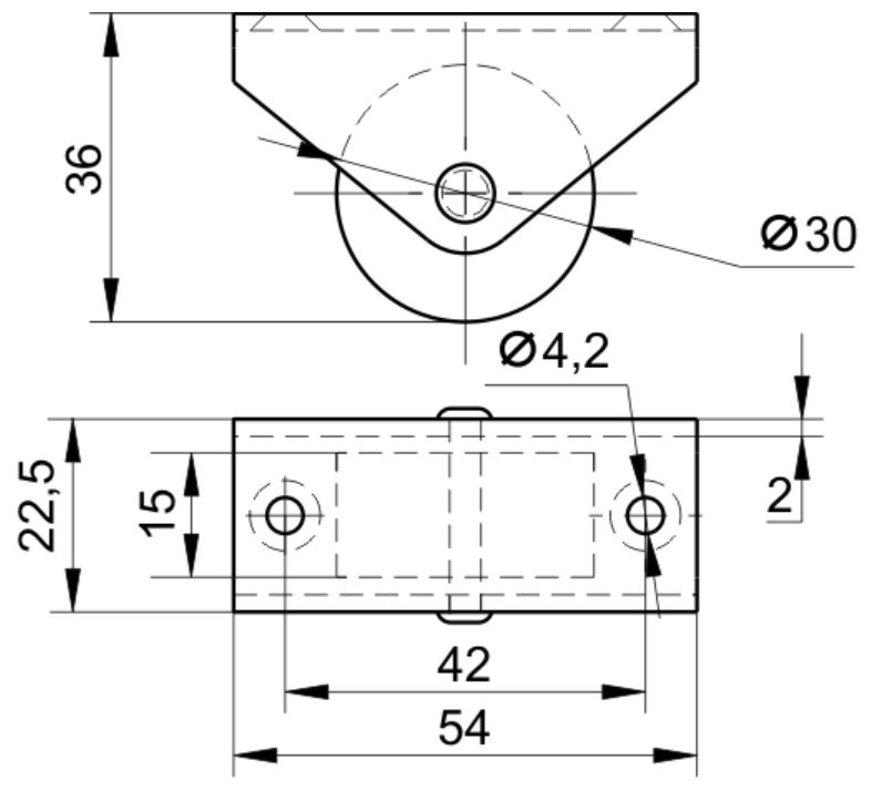 Колесная опора 003 - фото 2 - id-p69710970