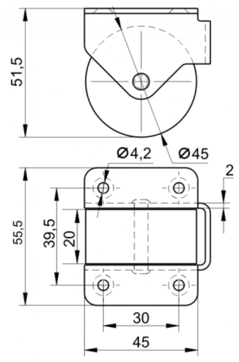 Колесная опора 005 - фото 2 - id-p69710982