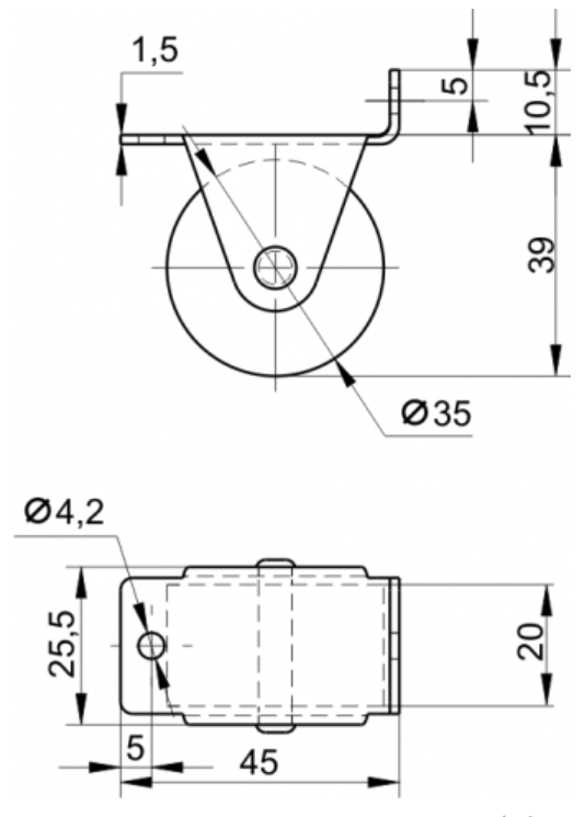 Колесная опора 014 - фото 2 - id-p69710990