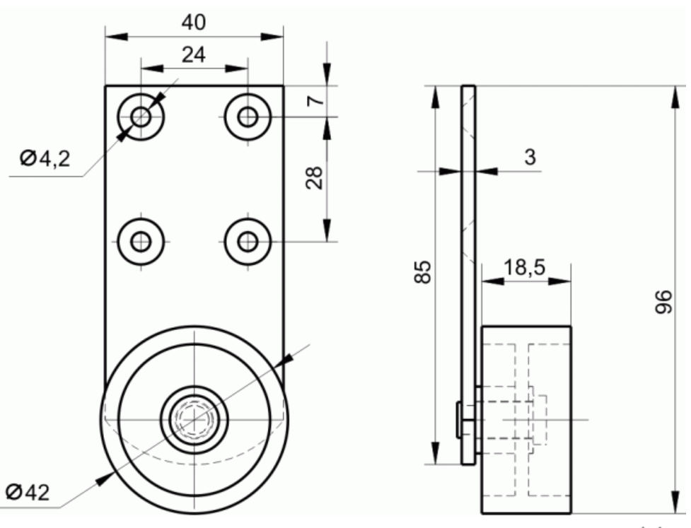 Колесная опора 026 - фото 2 - id-p69711005