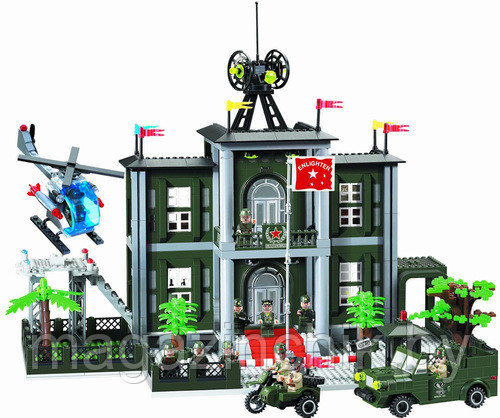 Конструктор 825 Brick (Брик) Штаб-квартира (Военная база) 1048 дет. аналог LEGO - фото 2 - id-p3950101