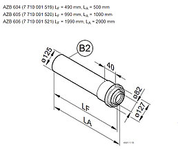 Коаксиальная труба Bosch FC-C80-1000 DN80/125 PP, 1 м, п/м, фото 3