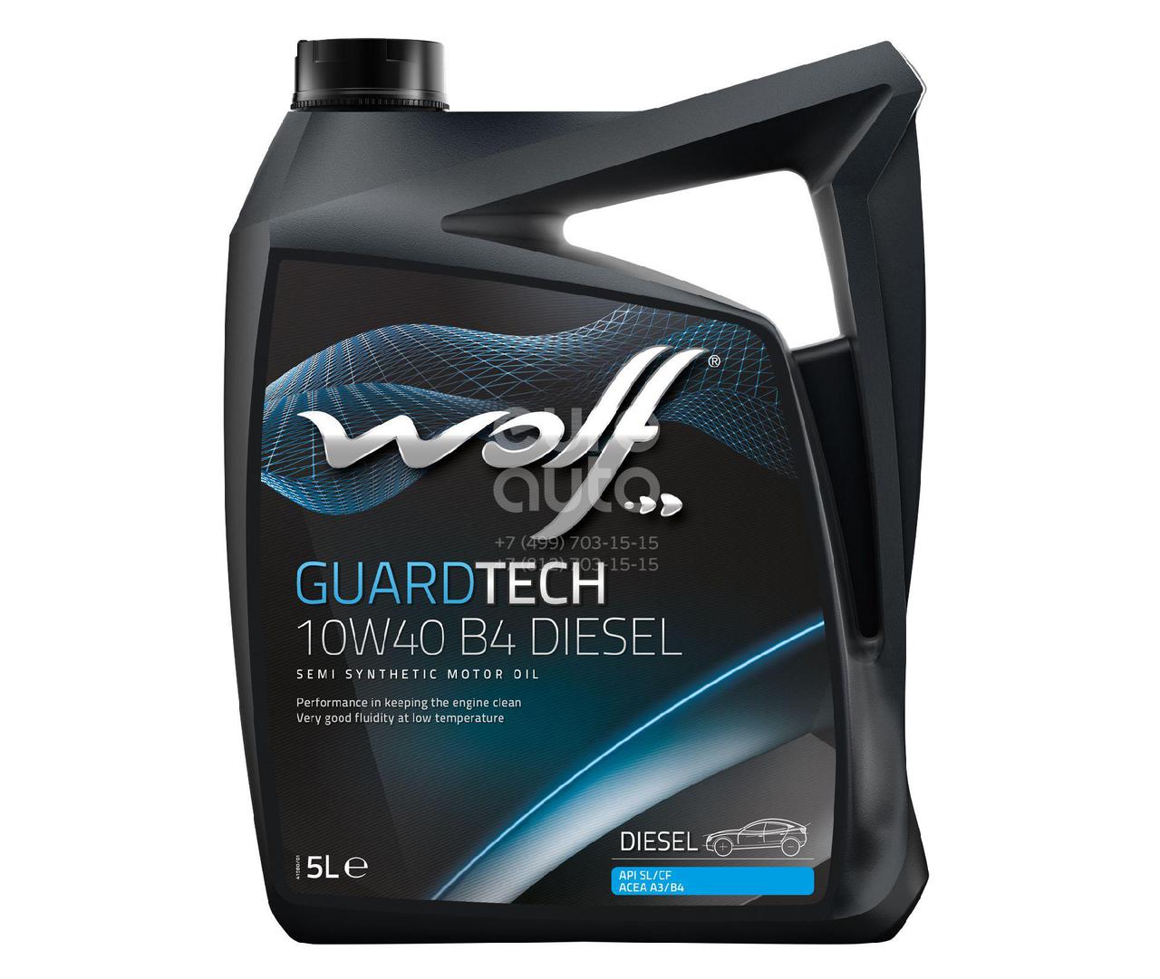 Моторное масло WOLF 23126/5 10W-40 Guardtech B4 Diesel 5 л