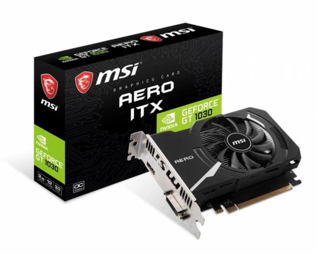 Видеокарта MSI GeForce GT 1030 Aero ITX OC 2GB DDR4