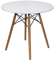 Стол S-0309 EAMES DSW D.800 белый (опоры дерево)