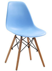 Стул EAMES WOOD голубой