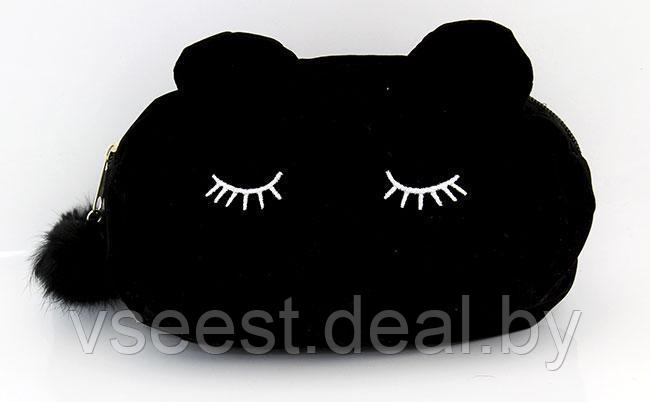 Косметичка котик Black (L) - фото 1 - id-p82105751