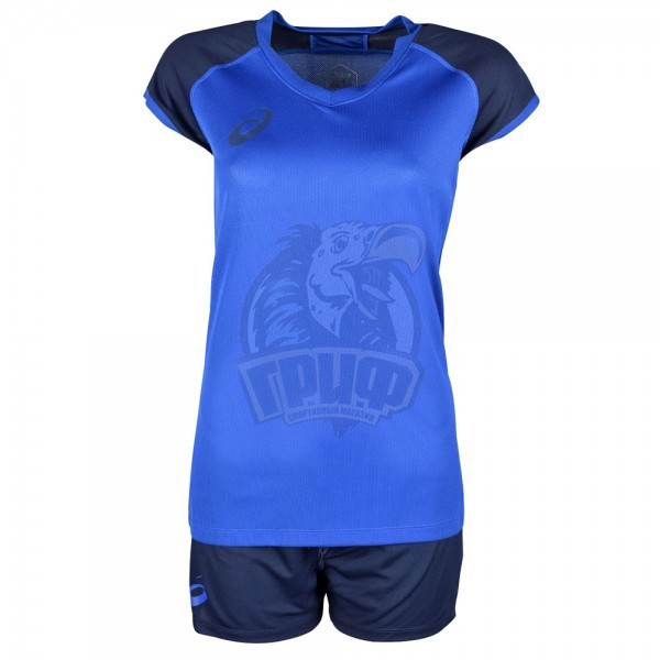 Форма волейбольная женская Asics Woman Volleyball Cap Sleeve Set (синий) (арт. 156862-0805)