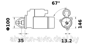 MS 650 (AZЕ4268, 11132293) Стартер ММЗ 24V 4,7KW, фото 2