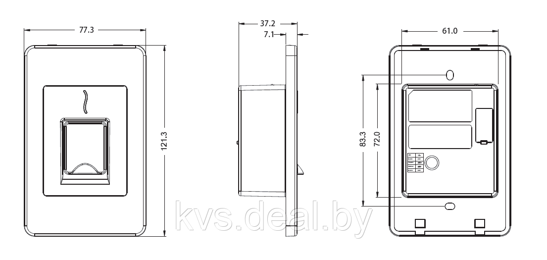 Считыватель биометрический ZKTeco FR1500-WP RS485 - фото 6 - id-p82136761