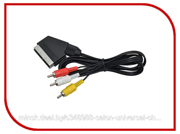 Шнур SCART х 3 RCA 1.2 м Арбаком, фото 2