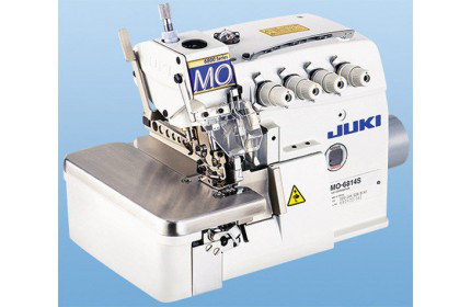 4-ниточный промышленный оверлок Juki MO-6814S-BE6-44H/G44/Q143 с оснасткой для вшивания усиления шва - фото 1 - id-p82141840