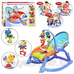 Детский шезлонг (кресло-качалка) с игрушками Joy Toy 7179 от 0 до 18 кг аналог Fisher-price