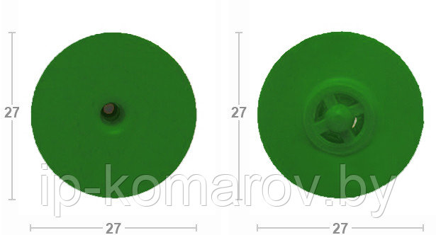 "Бирка ушная MF R/R d27 TMP, зелёная"