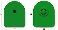 "Бирка ушная MF P/P 27x34 TMP, зелёная", фото 1