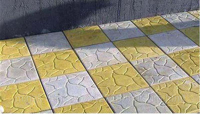 Тротуарная плитка "Черепашка"жёлтая 300*300*30 мм
