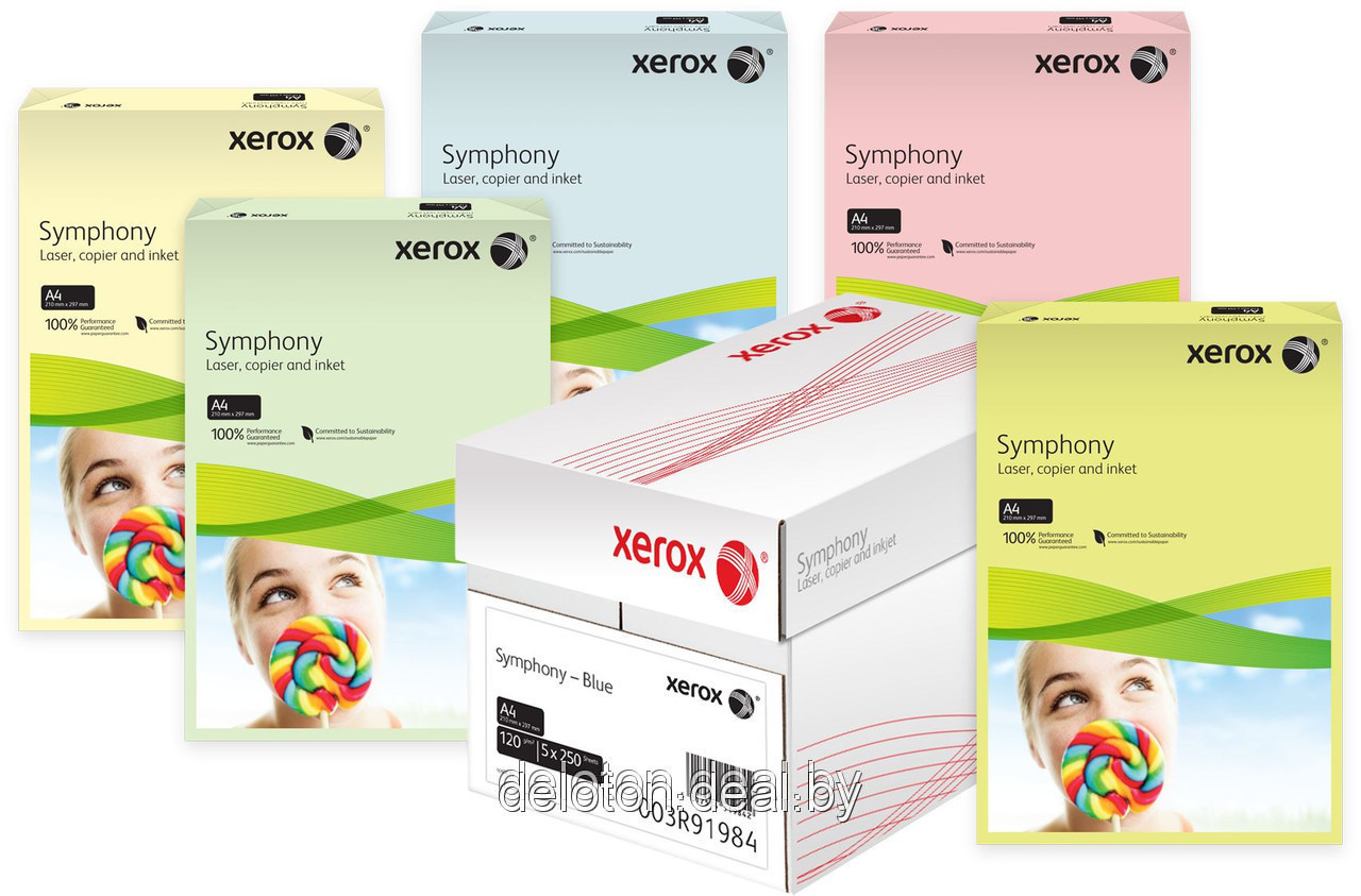 Бумага XEROX Symphony "бледно-желтый" A4, 120г/м2, 250л. - фото 4 - id-p3960295