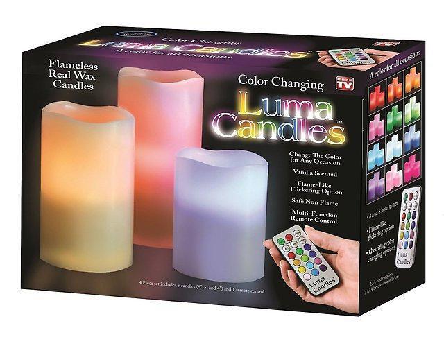  Светодиодные LED свечки Luma Candles на пульте управления ( 3 шт.)