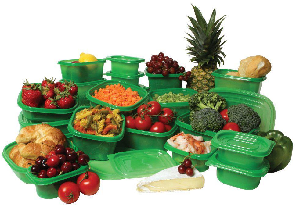 Набор пластиковых зелёных контейнеров для продуктов Stay Frech Green 10 предметов - фото 5 - id-p82241190