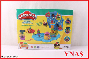 Детский игровой набор для лепки из цветного теста арт. 6616 "Праздник кекса" пластилин аналог Плей До