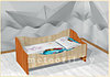 Кровать (лодочка), р-р 1632*640*600
