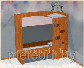 Кровать детская (2-ярусная), р-р 1400*660*1474 - фото 1 - id-p82313972