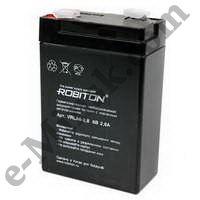 Аккумулятор для ИБП 6V/2.8Ah Robiton VRLA6-2.8, КНР - фото 1 - id-p63386908