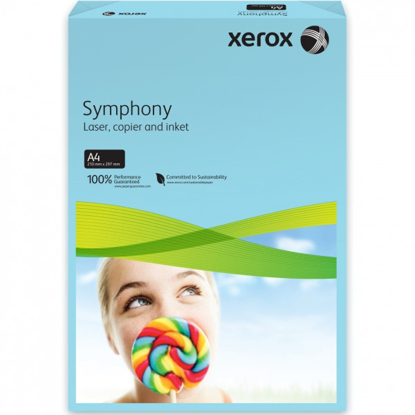 Бумага XEROX Symphony "небесно-голубой" A4, 80г/м2, 500л.