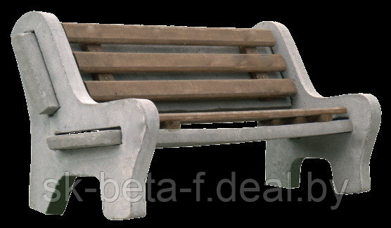 Скамейки из бетона с деревом и металлические, более 30 моделей - фото 1 - id-p194521