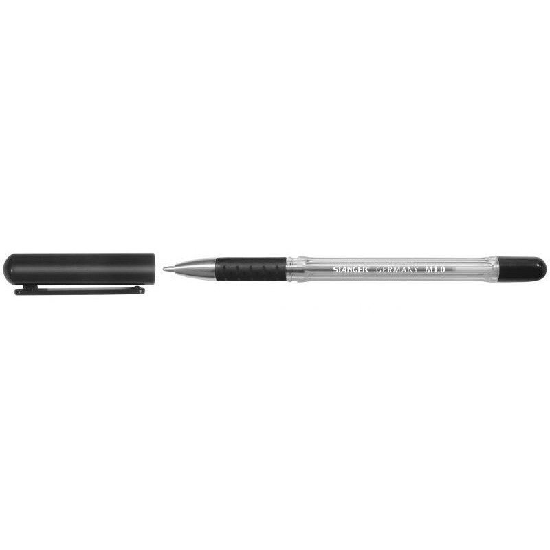 Ручка шариковая STANGER M1.0 Softgrip чёрная (цена с НДС) - фото 1 - id-p82376526