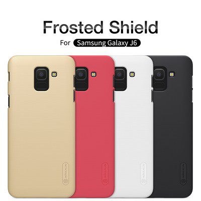 Пластиковый чехол с пленкой Nillkin Super Frosted Shield Черный для Samsung Galaxy J6 - фото 4 - id-p82381850