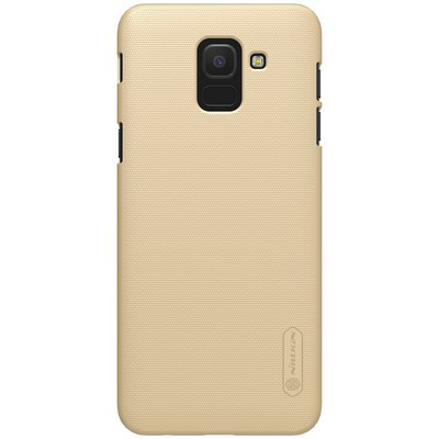 Пластиковый чехол с пленкой Nillkin Super Frosted Shield Золотой для Samsung Galaxy J6 - фото 1 - id-p82381851