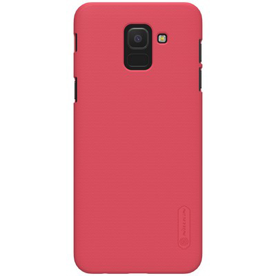 Пластиковый чехол с пленкой Nillkin Super Frosted Shield Красный для Samsung Galaxy J6 - фото 1 - id-p82381852