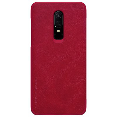 Кожаный чехол Nillkin Qin Leather Case Красный для OnePlus 6 - фото 2 - id-p82381922