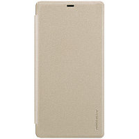 Полиуретановый чехол книга Nillkin Sparkle Leather Case Золотой для Xiaomi Mi8 SE