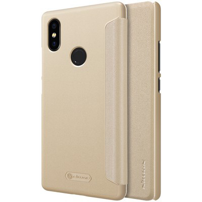 Полиуретановый чехол книга Nillkin Sparkle Leather Case Золотой для Xiaomi Mi8 SE - фото 4 - id-p82381940