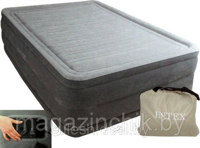 Надувная двуспальная кровать-матрас Intex 64418 Queen Comfort-Plush High Rise встр.электронасос 152*203*56см