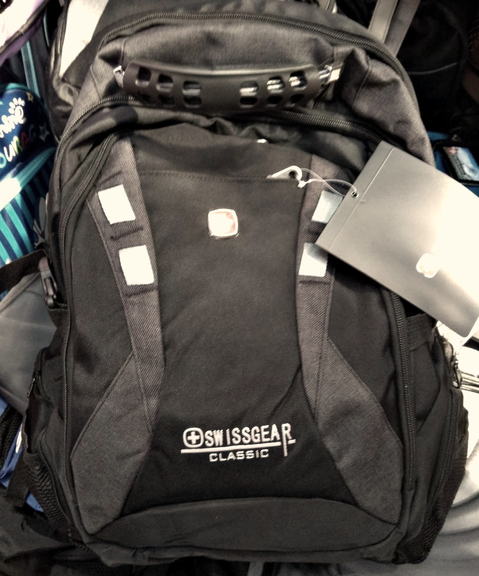 Черный Рюкзак Swissgear с анатомической спинкой с Аудио-выходом арт.6608 - фото 1 - id-p82402444