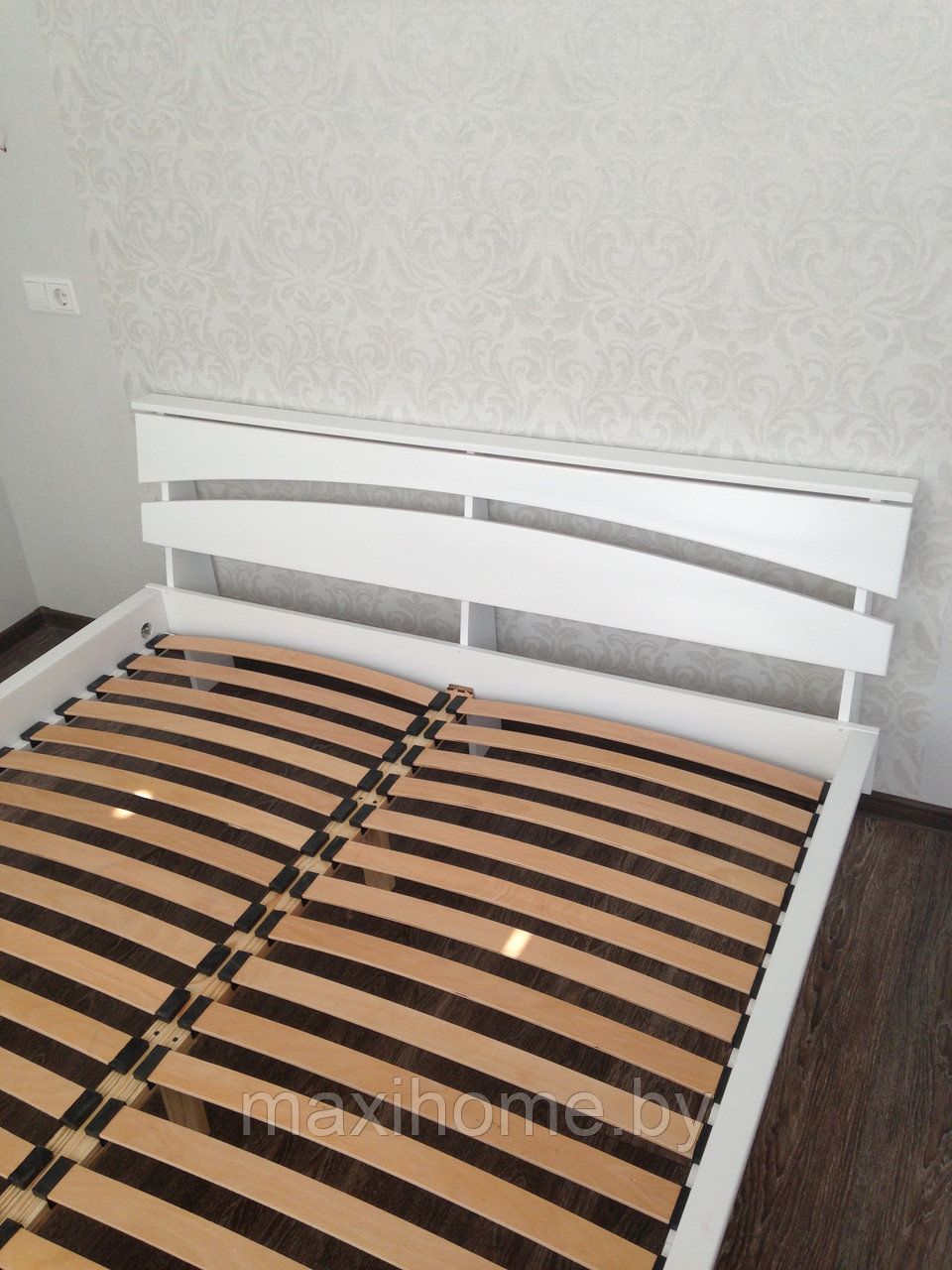 Кровать из массива ольхи «Венеция», цвет белый 140х200 - фото 3 - id-p82402958